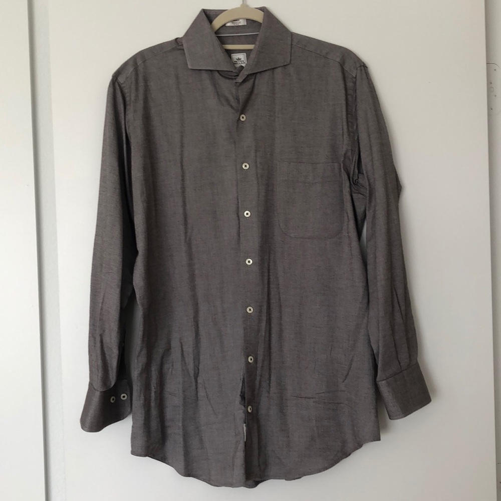 Peter Millar brown button down size Medium